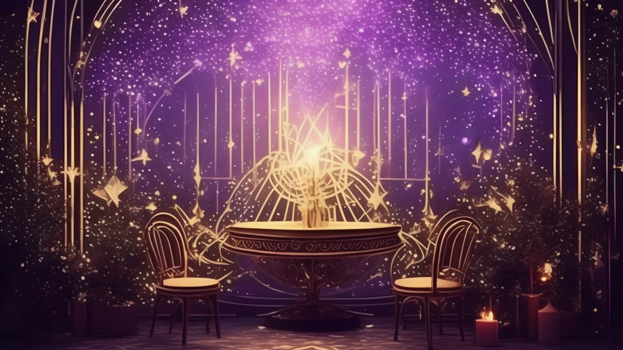 Mystical tarot background with cosmic energy