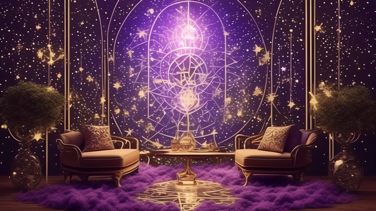Mystical tarot background with cosmic energy