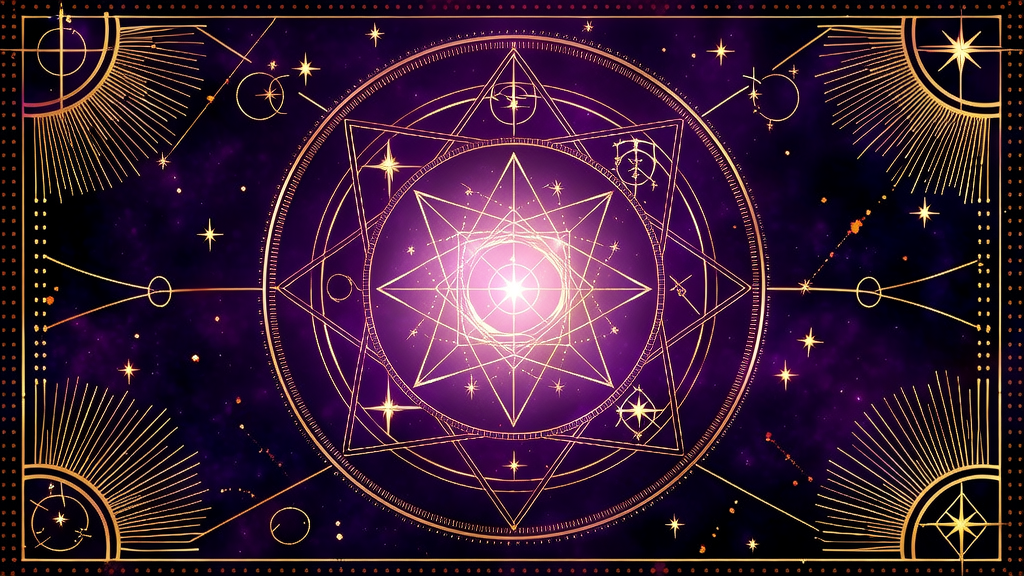 Mystical tarot background with cosmic energy