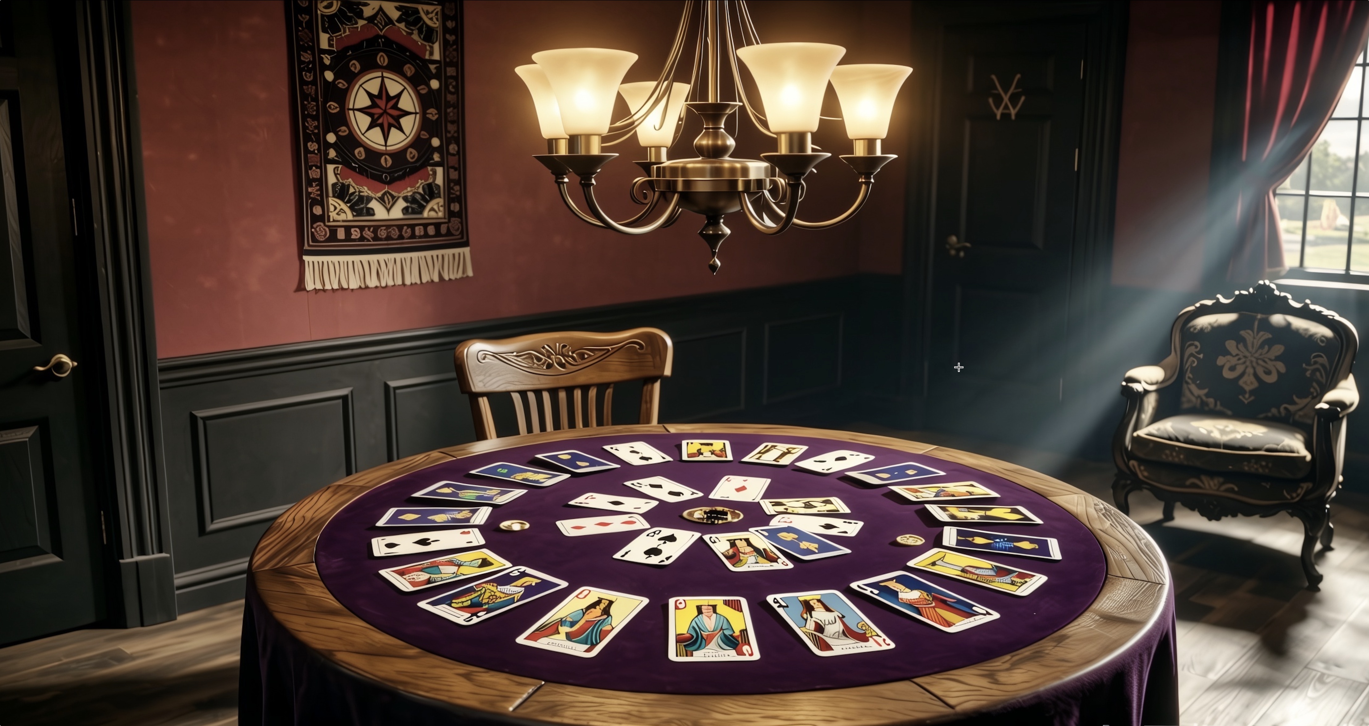 Mystical tarot background with cosmic energy