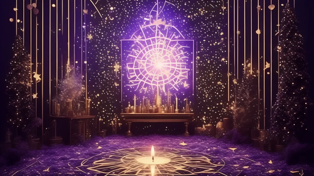 Mystical tarot background with cosmic energy